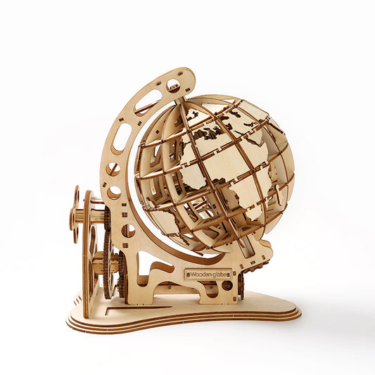 Rotatable Globe 3D Mechanical Wooden Puzzle