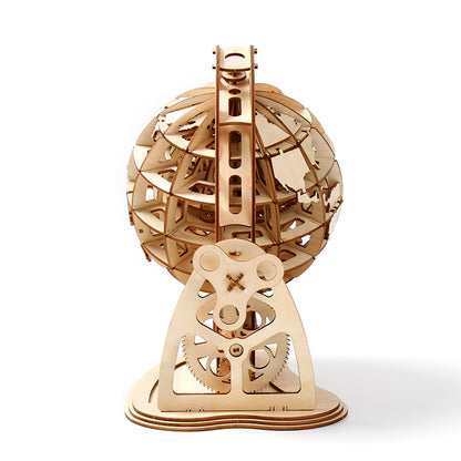 Rotatable Globe 3D Mechanical Wooden Puzzle