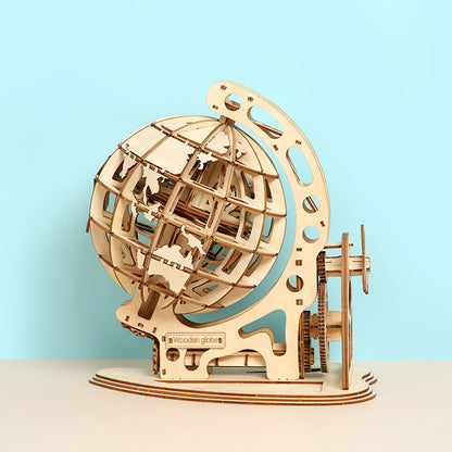 Rotatable Globe 3D Mechanical Wooden Puzzle