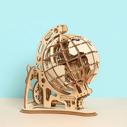 Rotatable Globe 3D Mechanical Wooden Puzzle