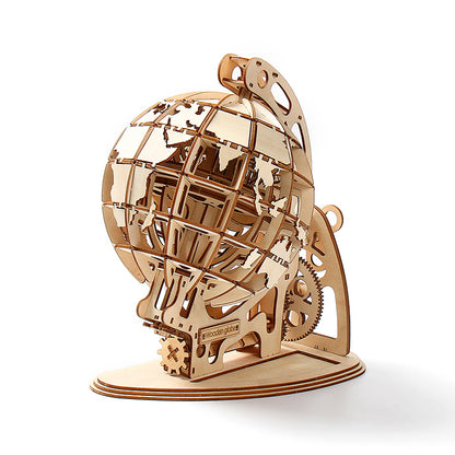 Rotatable Globe 3D Mechanical Wooden Puzzle